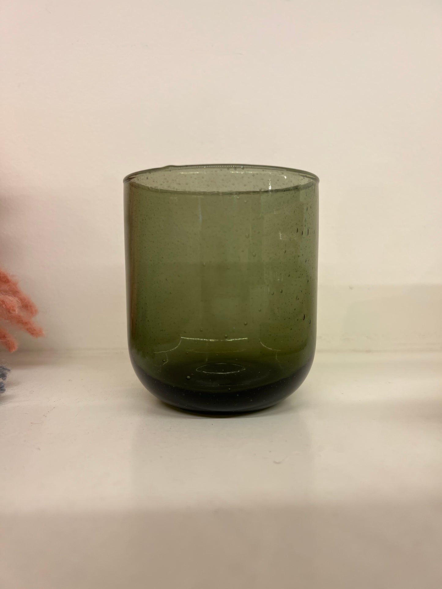 T-licht Hammered Glass Dirty Green
